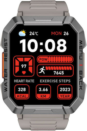 BlackView W60 47mm Smartwatch with Heart Rate Monitor (Khaki)