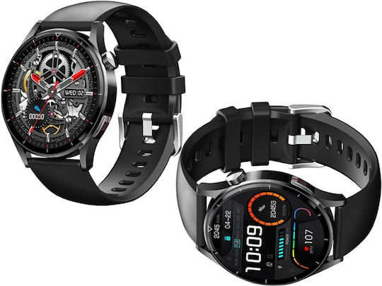 Tracer SM7 GP+ Line 45mm Smartwatch με Παλμογράφο (Μαύρο)