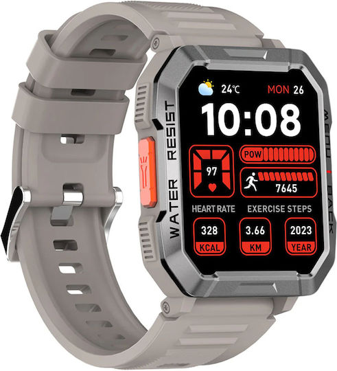 BlackView W60 47mm Smartwatch with Heart Rate Monitor (Khaki)