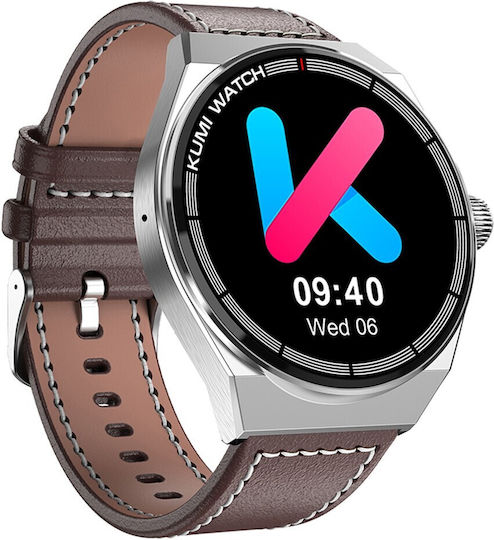 Kumi GT5 MAX Smartwatch με Παλμογράφο (Γκρι)