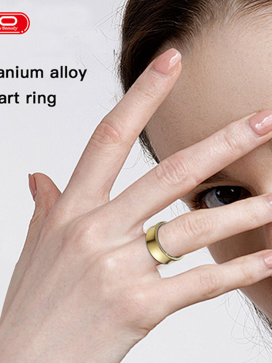 XO RS01 Smart Ring 16.1mm με Παλμογράφο Χρυσό