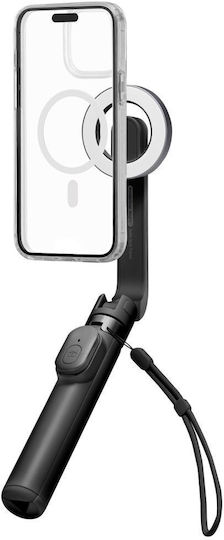 Selfie Stick (Mag Fit) | S571W Cell Phone Tripod Bluetooth with Light Black AMP07656