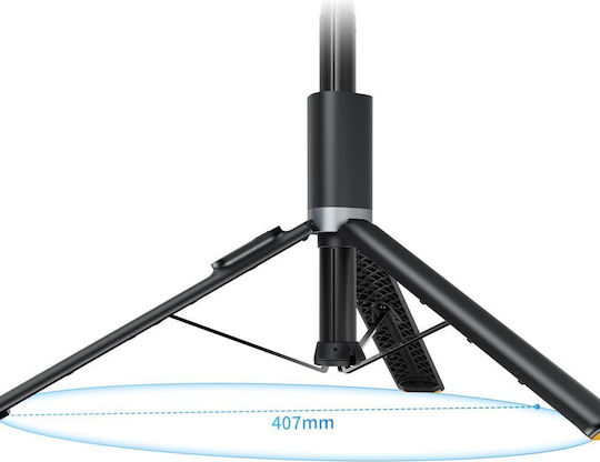 Tech-Protect L08S Selfie Stick Τρίποδο Κινητού Bluetooth Μαύρο