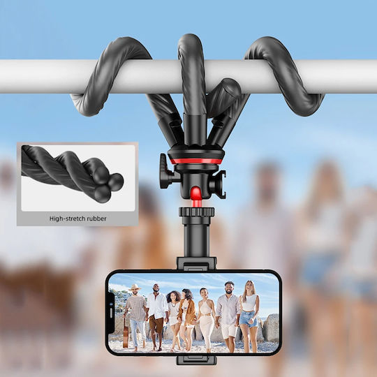 Techsuit C02 Selfie Stick Τρίποδο Κινητού Μαύρο