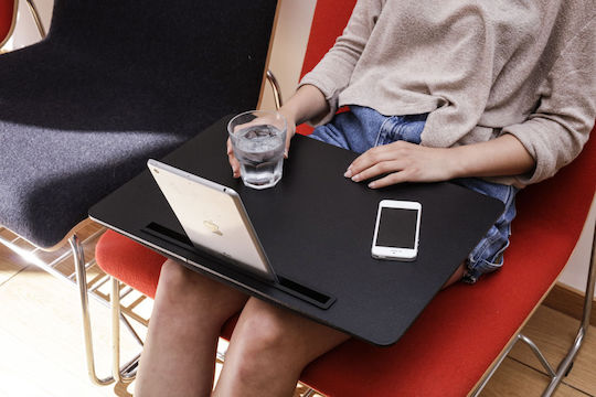 Kikkerland Extra Large iBed Tabletständer Schreibtisch in Schwarz Farbe