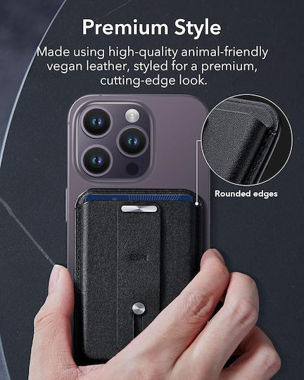 ESR MagSafe Θήκη Καρτών Magnetic Wallet HaloLock σε Μαύρο χρώμα