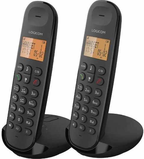 Logicom Dect Iloa 255t Duo Ασύρματο Τηλέφωνο IP Μαύρο