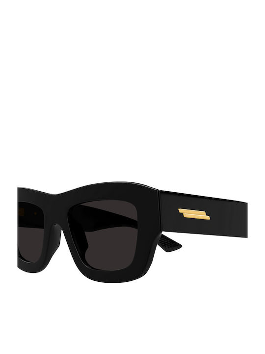 Bottega Veneta Unisex Sunglasses with Black Plastic Frame and Black Lens BV1357S 001