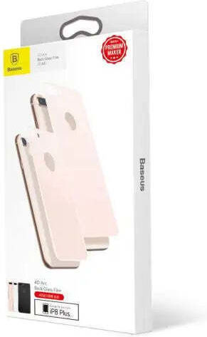 Baseus 4D Arc Glass 0.3mm Back Protection for iPhone 8/7 Plus In Gold Colour