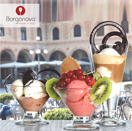 Borgonovo Eisschüssel Rund Glas Transparent mit Durchmesser 8.5cm