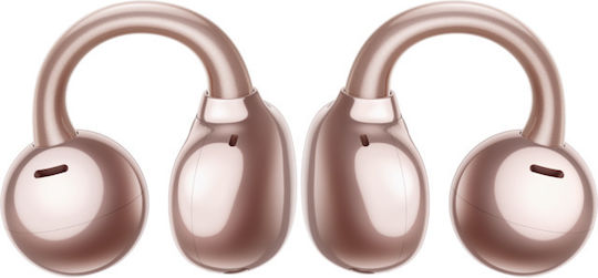 Huawei FreeClip Earbud Bluetooth Handsfree Ακουστικά με Αντοχή στον Ιδρώτα και Θήκη Φόρτισης Ροζ Χρυσά