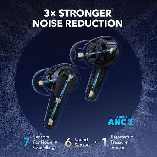 Soundcore by Anker Liberty 4 Pro In-ear Bluetooth Handsfree Earphones with Sweat Resistance and Charging Case Blue
