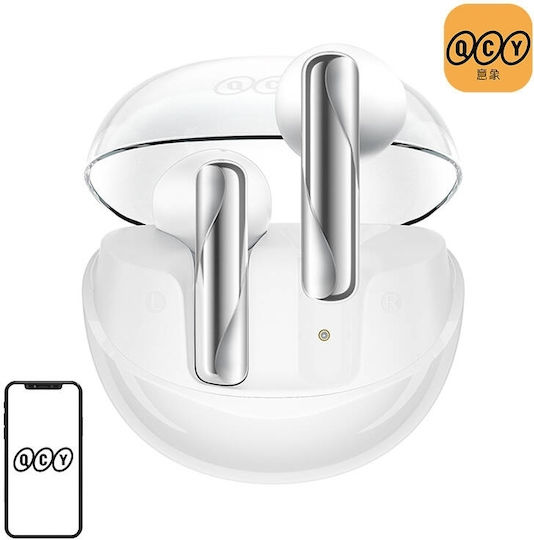 QCY Ailypods Clear In-ear Bluetooth Handsfree Earphones with Charging Case White