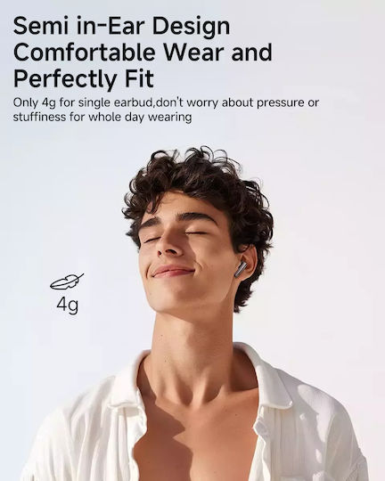 QCY Ailypods Clear In-ear Bluetooth Handsfree Ακουστικά με Θήκη Φόρτισης Μαύρα