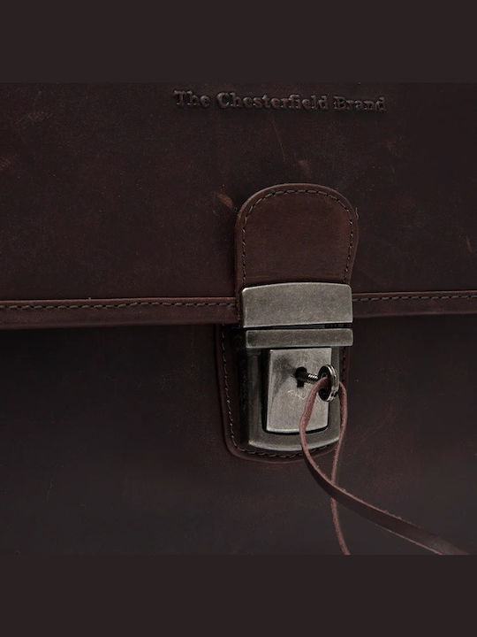 Leder Herrentasche Geldbörse Braun