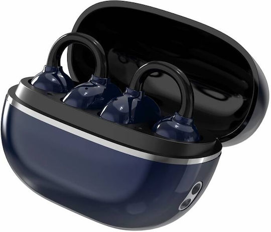 Ldnio T09 Open Ear Bluetooth Handsfree Ακουστικά με Θήκη Φόρτισης Μπλε