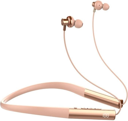 Ldnio N01 In-ear Bluetooth Handsfree Ακουστικά Ροζ Χρυσό