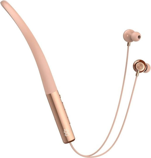 Ldnio N01 In-ear Bluetooth Handsfree Ακουστικά Ροζ Χρυσό