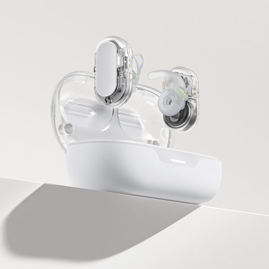 Acefast FA003 Neo Open Ear Bluetooth Handsfree Ακουστικά με Αντοχή στον Ιδρώτα και Θήκη Φόρτισης Λευκά
