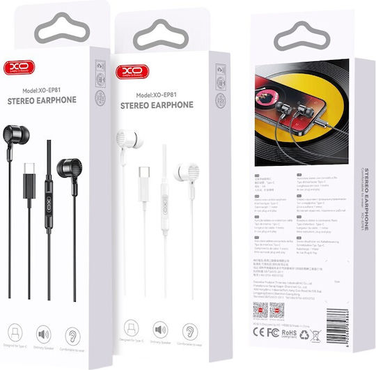XO XO-EP81 In-Ear Freisprecheinrichtung Kopfhörer mit Stecker USB-C Weiß