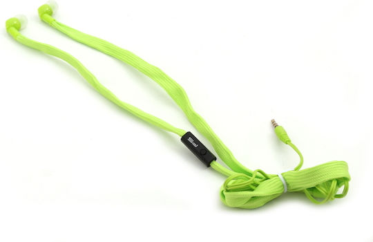 Omega Freestyle Lace In-ear Handsfree με Βύσμα 3.5mm Πράσινο