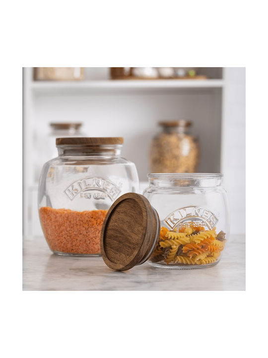 Glass Jar 850ml Wooden Lid Φ12.5xh14.8cm Kilner 0025.086 00048777