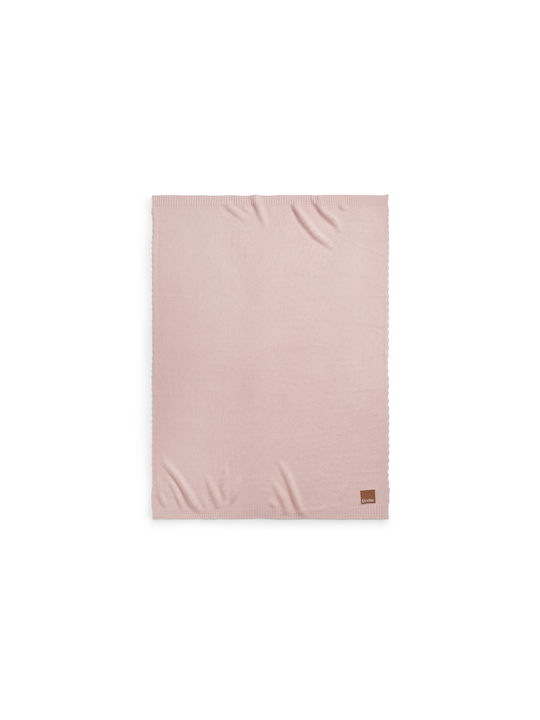 Knitted Cuddle Blanket 75x100 Elodie Pointelle Acrylic Misty Pink 30326205209na 75x100