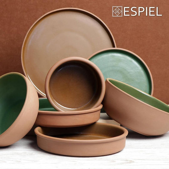Μπολάκι Ντιπάκι Stoneware Στρογγυλό Βαθύ Πράσινο 600ml Φ14,5xh6cm Aida Espiel Hev106 00047804