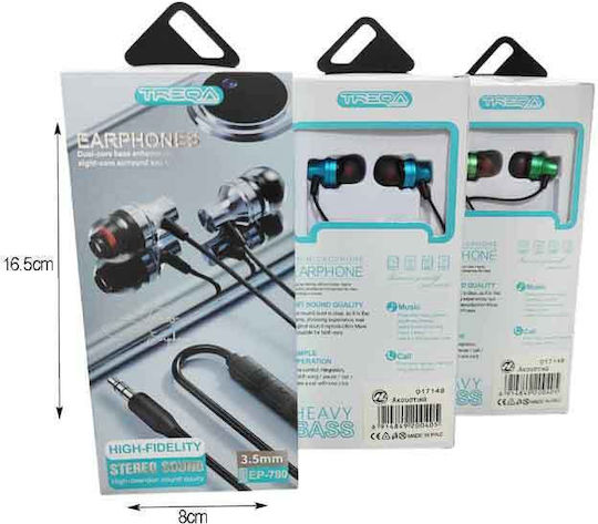 Treqa Ενσύρματα In-ear Handsfree Ακουστικά με Βύσμα 3.5mm