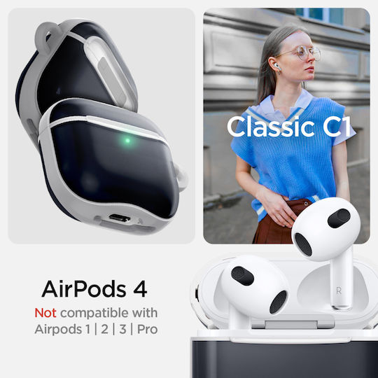 Spigen Classic Hülle Silikon in Gray Farbe für Apple AirPods 4