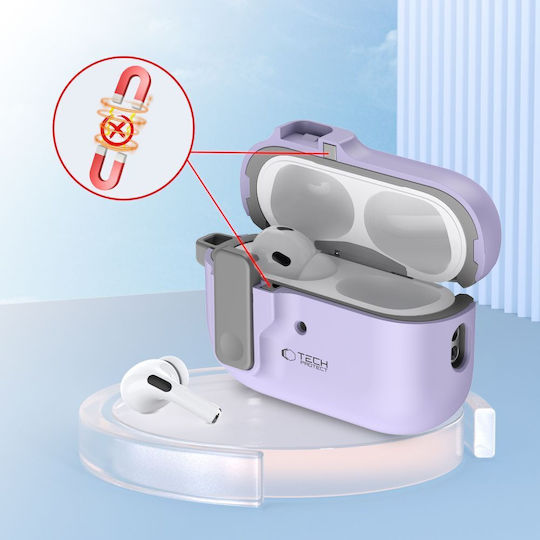 Tech-protect Slim Hook Apple Airpods Pro 1 2 Lavender