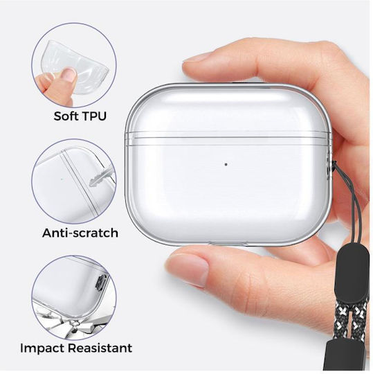 AHAstyle WG94 Θήκη Πλαστική σε Διάφανο χρώμα για Apple AirPods Pro 2