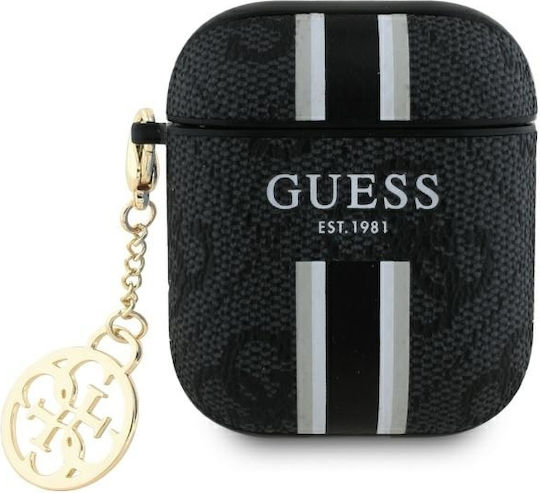 Case Apple Airpods 1 2 Guess Cover Printed Stripes Charm Gua2p4rpsk Black 3666339311063