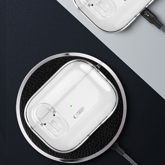 Tech-Protect Slim Hook Θήκη Πλαστική / Σιλικόνης με Γάντζο Clear για Apple AirPods Pro 2
