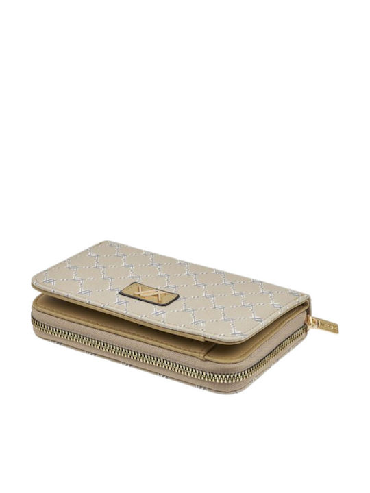 Groß Damen Geldbörse Klassisch Beige