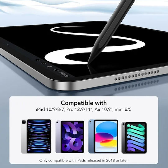 ESR Stylus Pen Digital with Palm Rejection for iPad in Black color