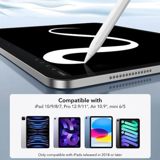ESR Stylus Pen Digital mit Palm Rejection für iPad in Weiß Farbe