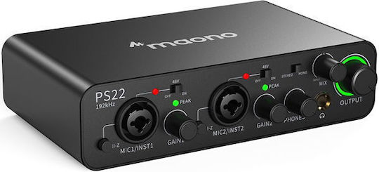 Maono Extern USB Soundkarte PS22