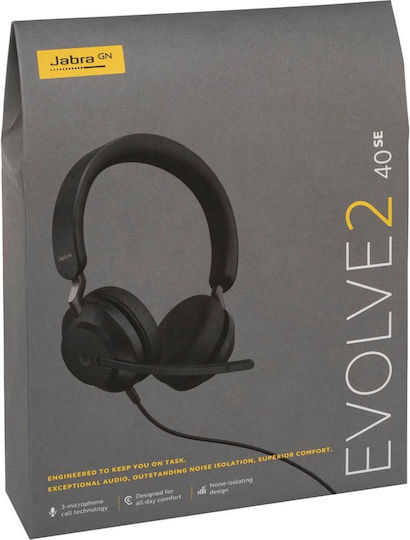 Jabra Evolve2 40 SE MS Duo USB-C VOIP Headset (24189-999-899)