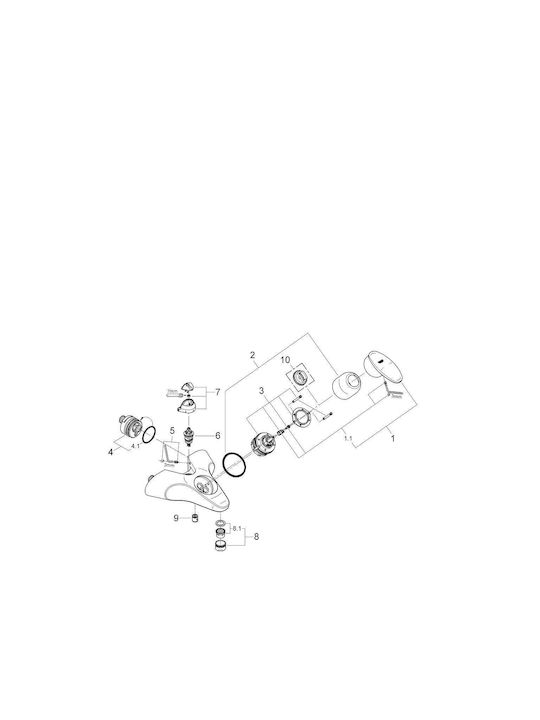 Grohe Mixing Bathtub Shower Faucet Silver