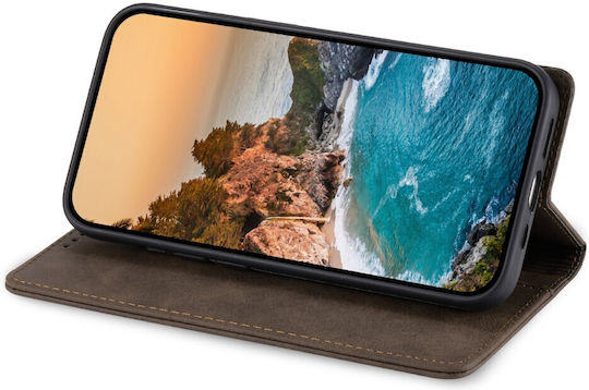 Dierfeng Book Δερματίνης / Σιλικόνης Καφέ (Realme 12x)