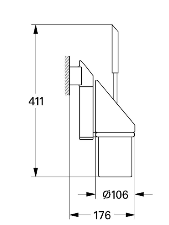 Grohe Glas Badezimmer Toilettenbürste Silber