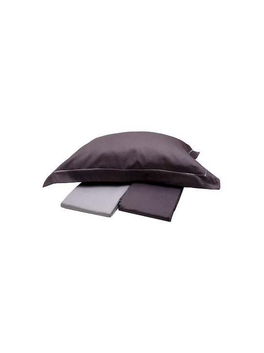 Set Cearceafuri Pentru Copii Din Țesătură Albă Super Duble Savoy Gri 270x280cm