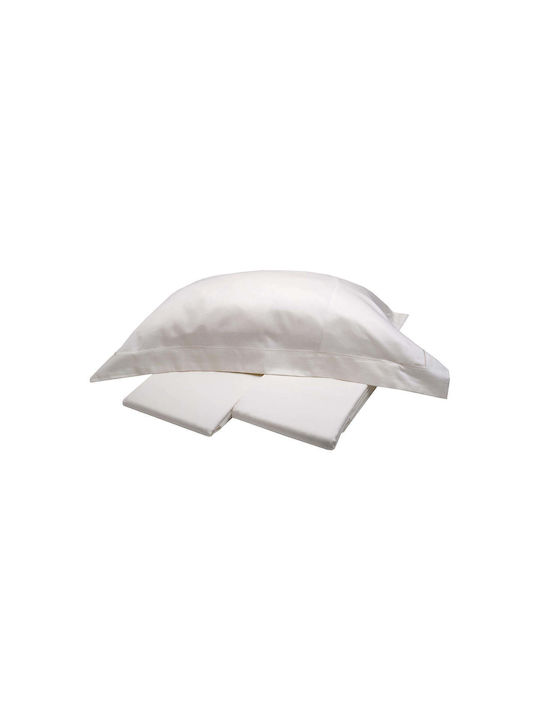 Set Cearceafuri Pentru Copii Din Țesătură Albă Super Dublu Savoy Ecru 270x280cm