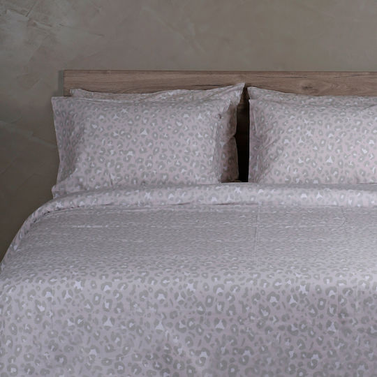 White Fabric Bettwäsche-Set Übergröße Baumwolle Girly Light Grey 235x270cm