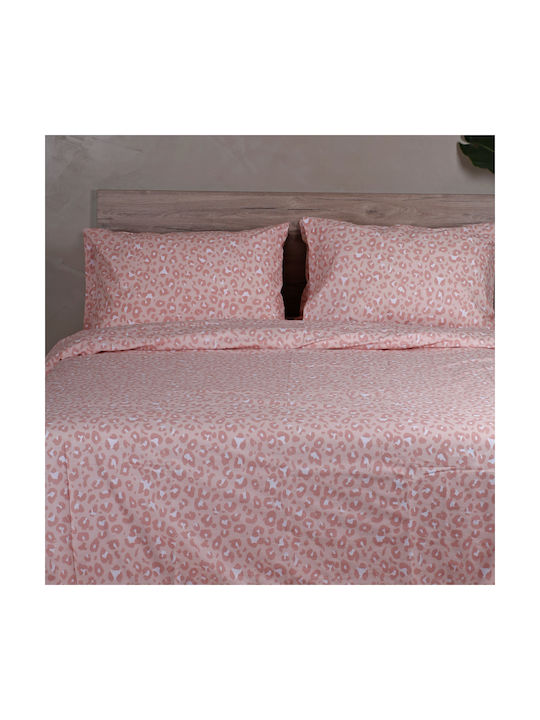 White Fabric Комплект чаршафи Единично Памучни Girly Розов 260x270см