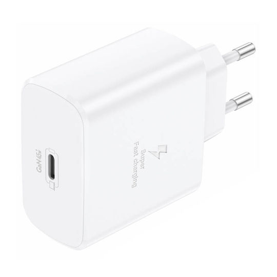 Foneng Φορτιστής Χωρίς Καλώδιο GaN με Θύρα USB-C 45W Power Delivery Λευκός (EU62)