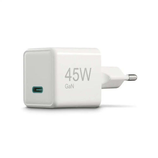 HAMA Wireless Charger with USB-C Port 45W Power Delivery White
