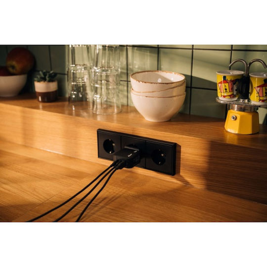 Verbatim Charger Without Cable GaN with USB-A Port and 2 USB-C Ports 70W Power Delivery / Quick Charge 3.0 / Quick Charge 4.0 Blacks (Mini)