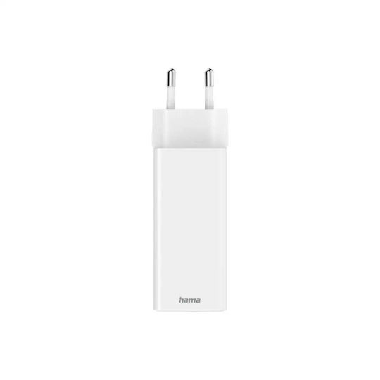 HAMA Зарядно без кабел GaN с USB-A порт и 2 USB-C порта 100W Power Delivery Бял (201997)